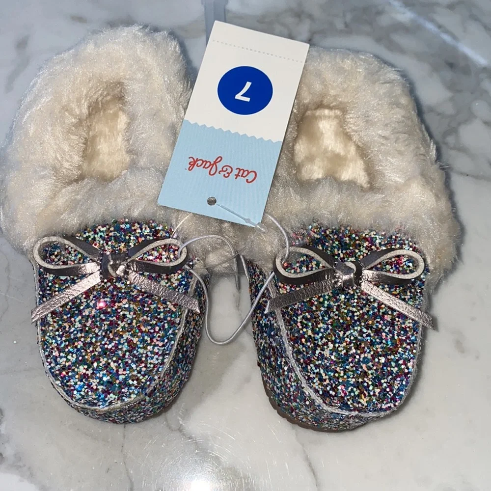 Cat & Jack glitter moccasins